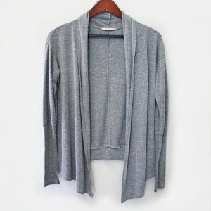 Alternative Apparel Rib Sleeve Thumbhole Eco Jersey Wrap Cardigan Heather Grey L